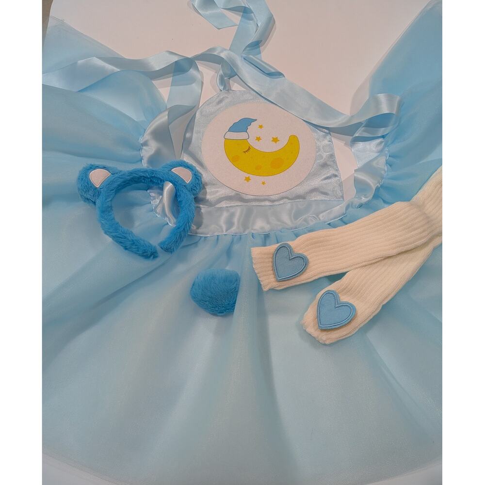 New 5 pc Jr teen child tutu adult apron care bear HANDMADE leg warmers headband